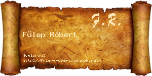 Fülep Róbert névjegykártya