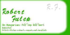robert fulep business card